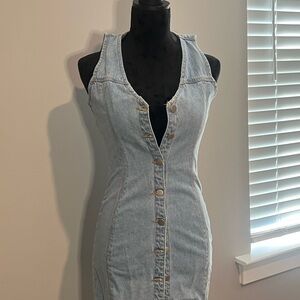 Blue Blush Light Denim Mini Dress